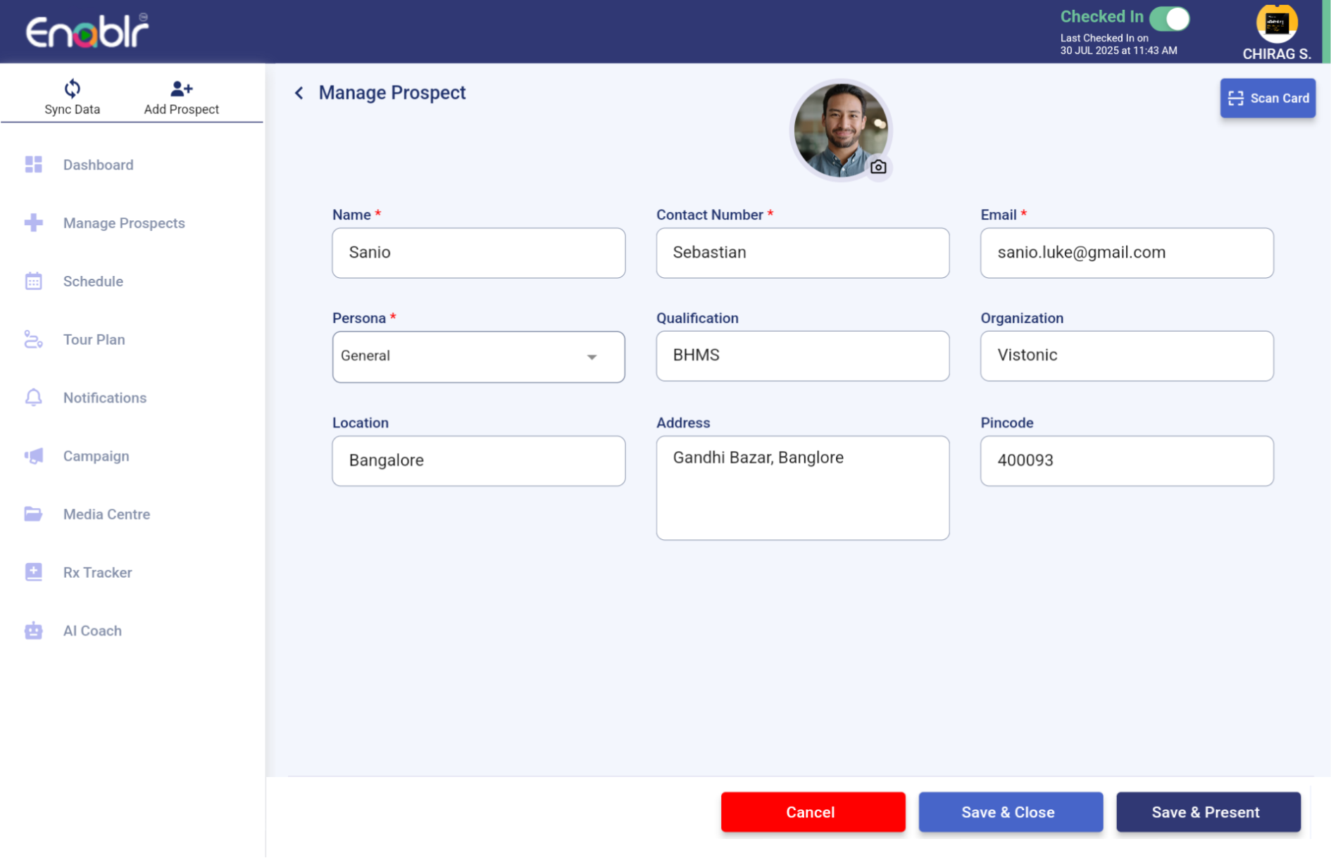 Customisable Prospect Profiles 
