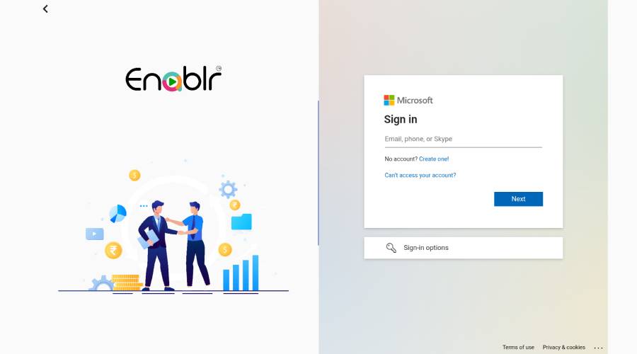 Email + Password Login- SSO via Gmail / Microsoft